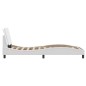 vidaXL Estructura de cama con cabecero cuero sintético blanco 80x200cm vidaXL Estructura de cama con cabecero cuero sintético blanco 80x200cm