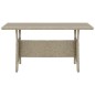 vidaXL Mesa de jardín de ratán sintético gris 120x70x66 cm vidaXL Mesa de jardín de ratán sintético gris 120x70x66 cm