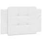 vidaXL Estructura de cama con cabecero cuero sintético blanco 90x200cm vidaXL Estructura de cama con cabecero cuero sintético blanco 90x200cm