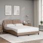 vidaXL Estructura de cama cabecero cuero sintético capuchino 120x200cm vidaXL Estructura de cama cabecero cuero sintético capuchino 120x200cm