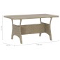 vidaXL Mesa de jardín de ratán sintético gris 120x70x66 cm vidaXL Mesa de jardín de ratán sintético gris 120x70x66 cm