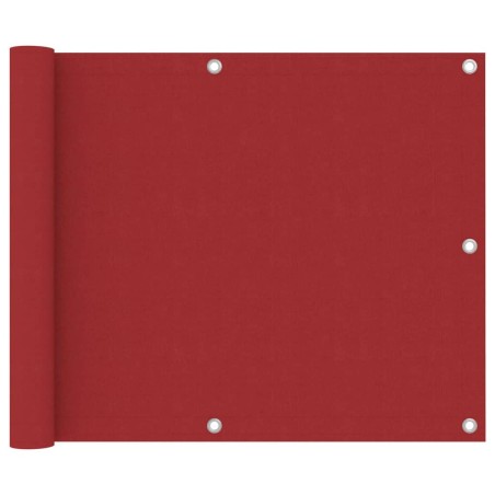 vidaXL Toldo para balcón de tela oxford rojo 75x600 cm