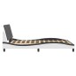 vidaXL Estructura cama cabecero cuero sintético blanco negro 120x200cm vidaXL Estructura cama cabecero cuero sintético blanco negro 120x200cm