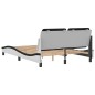 vidaXL Estructura cama cabecero cuero sintético blanco negro 120x200cm vidaXL Estructura cama cabecero cuero sintético blanco negro 120x200cm
