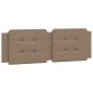 vidaXL Estructura de cama cabecero cuero sintético capuchino 160x200cm