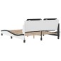 vidaXL Estructura cama cabecero cuero sintético blanco negro 160x200cm vidaXL Estructura cama cabecero cuero sintético blanco negro 160x200cm