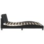vidaXL Estructura de cama con cabecero cuero sintético negro 200x200cm vidaXL Estructura de cama con cabecero cuero sintético negro 200x200cm
