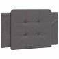vidaXL Cama con colchón cuero sintético gris 80x200 cm