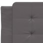 vidaXL Cama con colchón cuero sintético gris 80x200 cm
