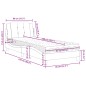 vidaXL Cama con colchón cuero sintético gris 80x200 cm