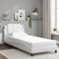 vidaXL Cama con colchón cuero sintético blanco 80x200 cm vidaXL Cama con colchón cuero sintético blanco 80x200 cm