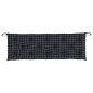 vidaXL Cojines para banco jardín 2 uds tela a cuadros negro 150x50x7cm vidaXL Cojines para banco jardín 2 uds tela a cuadros negro 150x50x7cm