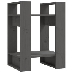 vidaXL Estantería/divisor de espacios madera pino gris 41x35x57 cm