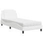 vidaXL Cama con colchón cuero sintético blanco 100x200 cm vidaXL Cama con colchón cuero sintético blanco 100x200 cm