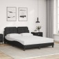 vidaXL Cama con colchón cuero sintético negro 140x190 cm vidaXL Cama con colchón cuero sintético negro 140x190 cm