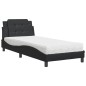 vidaXL Cama con colchón cuero sintético negro 90x200 cm vidaXL Cama con colchón cuero sintético negro 90x200 cm