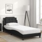 vidaXL Cama con colchón cuero sintético negro 90x200 cm vidaXL Cama con colchón cuero sintético negro 90x200 cm