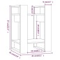 vidaXL Estantería/divisor de espacios madera pino gris 41x35x57 cm vidaXL Estantería/divisor de espacios madera pino gris 41x35x57 cm