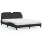 vidaXL Cama con colchón cuero sintético negro 160x200 cm vidaXL Cama con colchón cuero sintético negro 160x200 cm