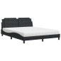 vidaXL Cama con colchón cuero sintético negro 160x200 cm vidaXL Cama con colchón cuero sintético negro 160x200 cm