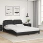 vidaXL Cama con colchón cuero sintético negro 160x200 cm vidaXL Cama con colchón cuero sintético negro 160x200 cm