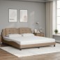 vidaXL Cama con colchón cuero sintético capuchino 180x200 cm vidaXL Cama con colchón cuero sintético capuchino 180x200 cm