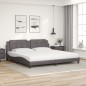 vidaXL Cama con colchón cuero sintético gris 200x200 cm vidaXL Cama con colchón cuero sintético gris 200x200 cm