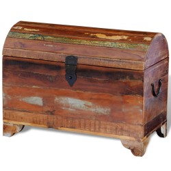 vidaXL Baúl de almacenamiento de madera reciclada maciza  