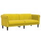 vidaXL Juego de sofás 3 piezas terciopelo amarillo vidaXL Juego de sofás 3 piezas terciopelo amarillo