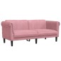 vidaXL Juego de sofás 2 piezas terciopelo rosa vidaXL Juego de sofás 2 piezas terciopelo rosa