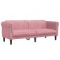 vidaXL Juego de sofás 2 piezas terciopelo rosa vidaXL Juego de sofás 2 piezas terciopelo rosa