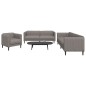 vidaXL Juego de sofás 3 piezas tela gris taupe vidaXL Juego de sofás 3 piezas tela gris taupe