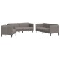 vidaXL Juego de sofás 3 piezas tela gris taupe vidaXL Juego de sofás 3 piezas tela gris taupe