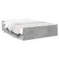 vidaXL Cama con cajones madera ingeniería gris hormigón 135x190 cm vidaXL Cama con cajones madera ingeniería gris hormigón 135x190 cm