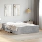 vidaXL Cama con cajones madera ingeniería gris hormigón 135x190 cm vidaXL Cama con cajones madera ingeniería gris hormigón 135x190 cm