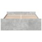 vidaXL Cama con cajones madera ingeniería gris hormigón 135x190 cm vidaXL Cama con cajones madera ingeniería gris hormigón 135x190 cm