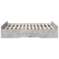 vidaXL Cama con cajones madera ingeniería gris hormigón 135x190 cm vidaXL Cama con cajones madera ingeniería gris hormigón 135x190 cm
