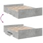 vidaXL Cama con cajones madera ingeniería gris hormigón 135x190 cm vidaXL Cama con cajones madera ingeniería gris hormigón 135x190 cm