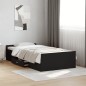 vidaXL Cama con cajones madera de ingeniería negro 90x190 cm vidaXL Cama con cajones madera de ingeniería negro 90x190 cm