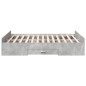 vidaXL Cama con cajones madera ingeniería gris hormigón 120x200 cm
