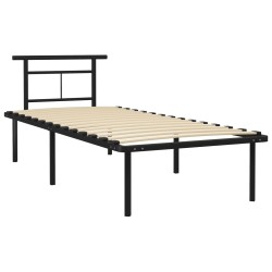 vidaXL Estructura de cama de metal negro 90x200 cm