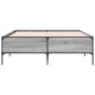 vidaXL Estructura cama madera ingeniería metal gris Sonoma 140x200 cm vidaXL Estructura cama madera ingeniería metal gris Sonoma 140x200 cm