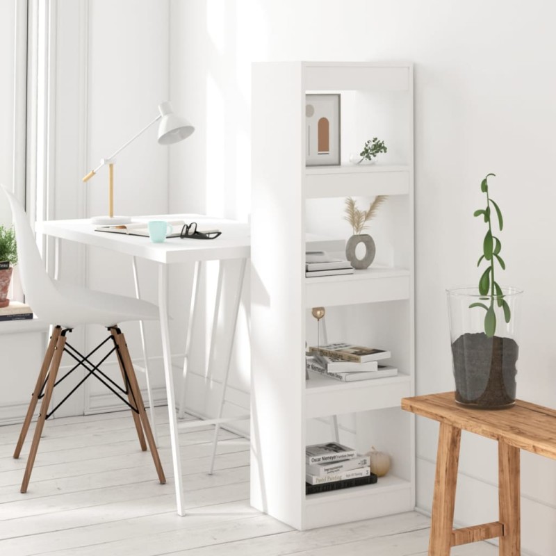 vidaXL Estantería/divisor de espacios blanco 40x30x135 cm vidaXL Estantería/divisor de espacios blanco 40x30x135 cm