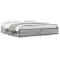 vidaXL Estructura cama madera ingeniería metal gris Sonoma 160x200 cm vidaXL Estructura cama madera ingeniería metal gris Sonoma 160x200 cm