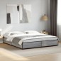 vidaXL Estructura cama madera ingeniería metal gris Sonoma 160x200 cm vidaXL Estructura cama madera ingeniería metal gris Sonoma 160x200 cm