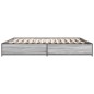 vidaXL Estructura cama madera ingeniería metal gris Sonoma 160x200 cm vidaXL Estructura cama madera ingeniería metal gris Sonoma 160x200 cm
