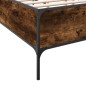 vidaXL Estructura cama madera ingeniería metal roble ahumado 135x190cm vidaXL Estructura cama madera ingeniería metal roble ahumado 135x190cm