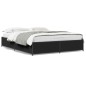 vidaXL Estructura de cama madera de ingeniería y metal negro 150x200cm vidaXL Estructura de cama madera de ingeniería y metal negro 150x200cm