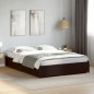vidaXL Estructura de cama madera de ingeniería y metal negro 150x200cm vidaXL Estructura de cama madera de ingeniería y metal negro 150x200cm