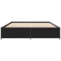 vidaXL Estructura de cama madera de ingeniería y metal negro 150x200cm vidaXL Estructura de cama madera de ingeniería y metal negro 150x200cm